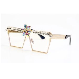 Bling Clear Oversized Glasses